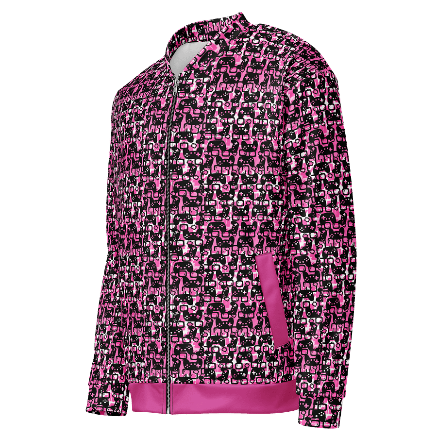 Story Lover Unisex Bomber Jacket (Pink and Black) product image (4)