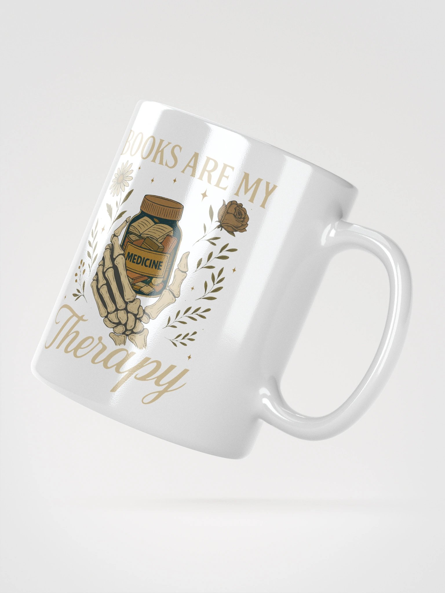 Books Are My Therapy Glossy Mug product image (3)