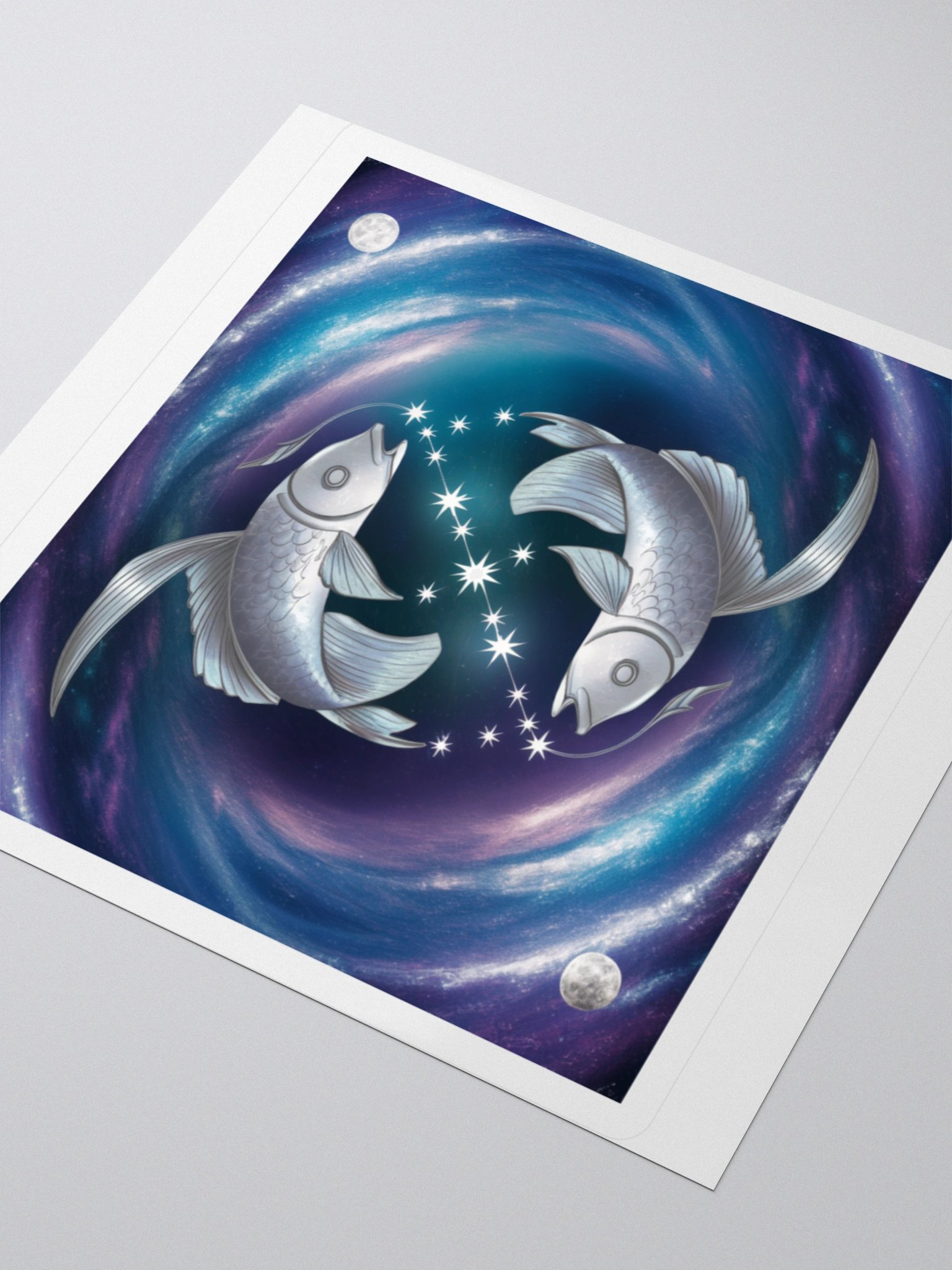 Exclusive Pisces Zodiac Sticker: Celestial Fish in Cosmic Swirl - Perfect for Astrology Enthusiasts and Pisces Lovers! product image (9)