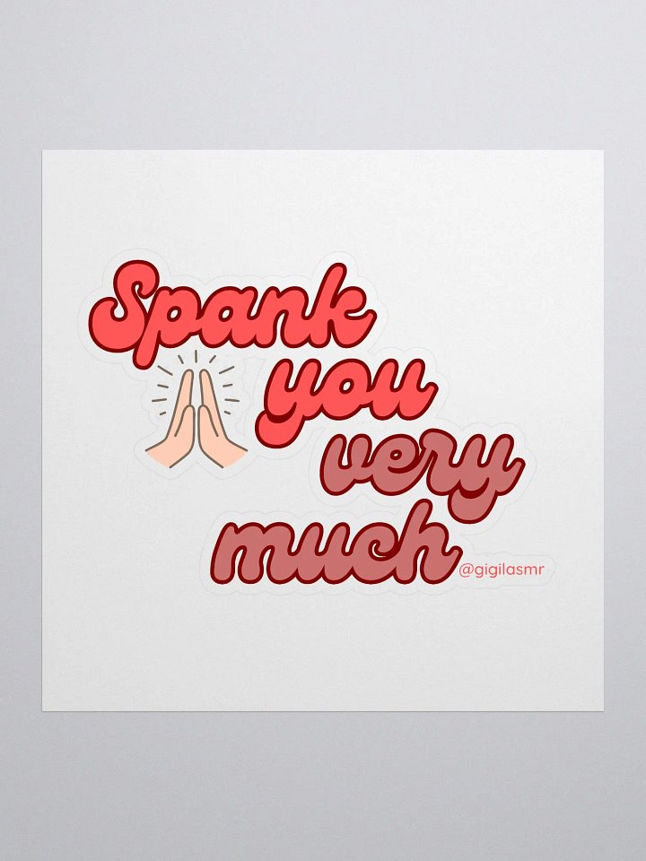 Spank You stickers (transparent) product image (1)