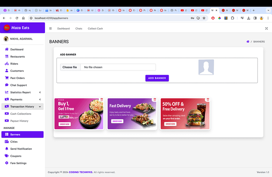 Ionic 8+ Food Delivery Apps, Angular 17+ Admin Panel with Firebase product image (2)