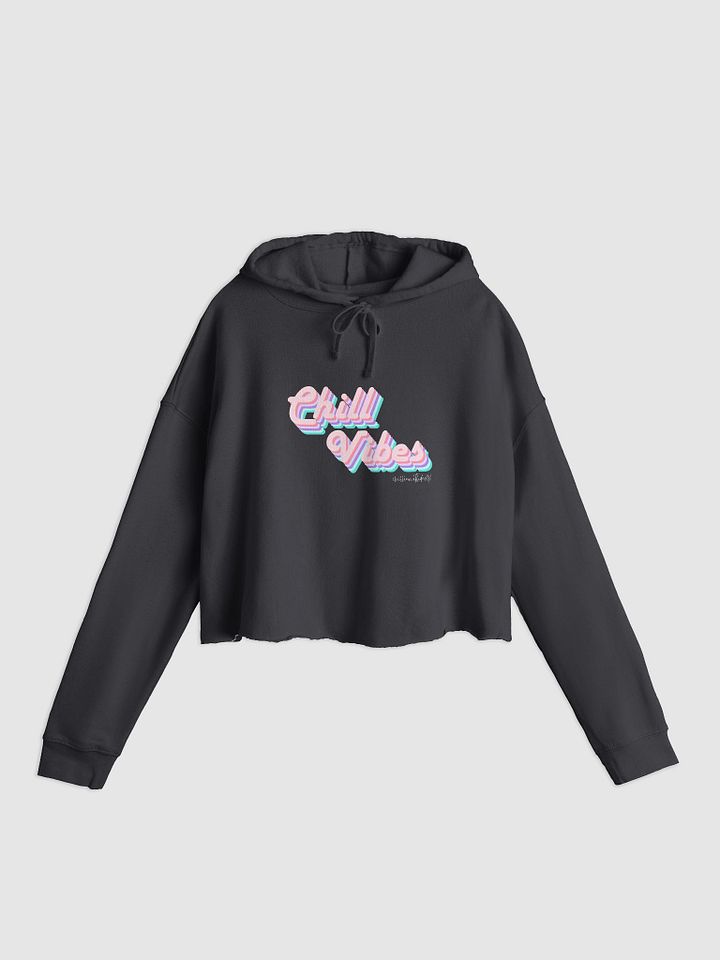 Retro Chill Vibes Cropped Hoodie (Dark) product image (1)