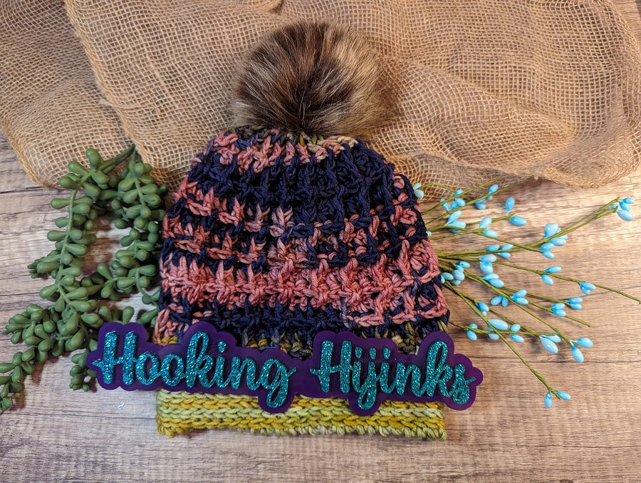 Waffle Hat - Blue & Pink product image (1)