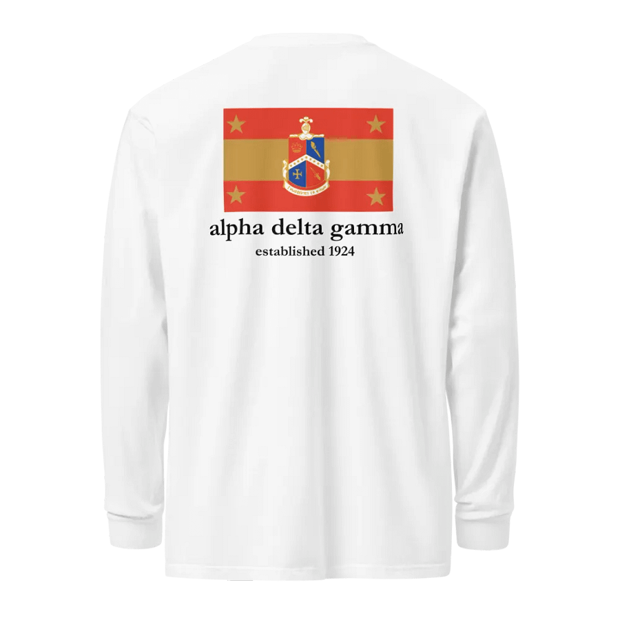 Alpha Delta Gamma Flag Tee - Long Sleeve product image (3)