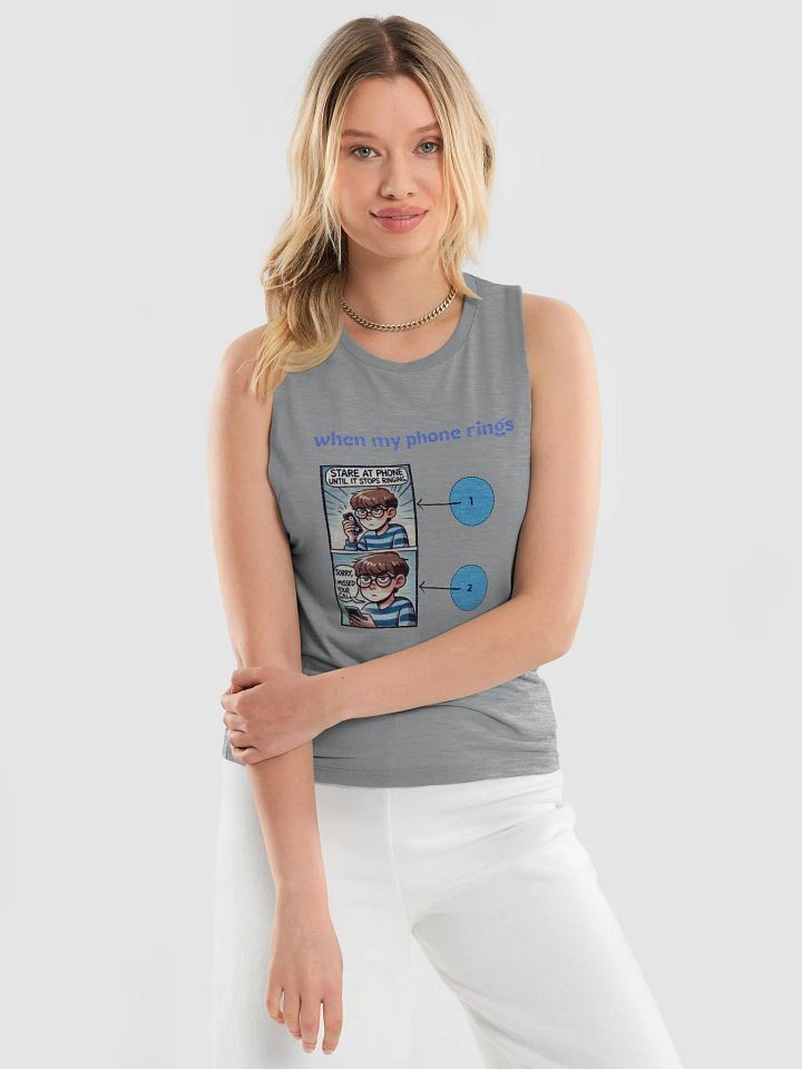 Phone Call Print Muscle Tank product image (2)