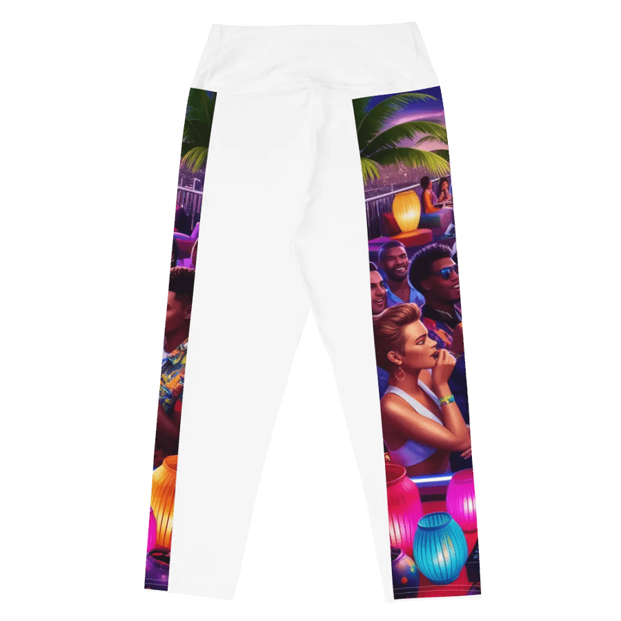 Sunset Rave Party Capri Leggings product image (9)