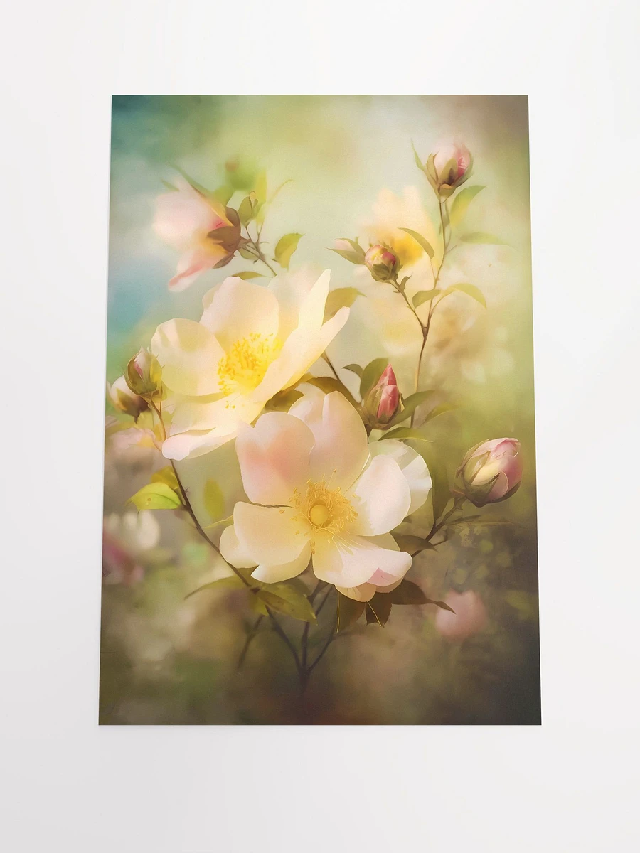 Ethereal Vintage Roses Poster: Soft Pastel Floral Wall Art for Romantic Decor Matte Poster product image (3)