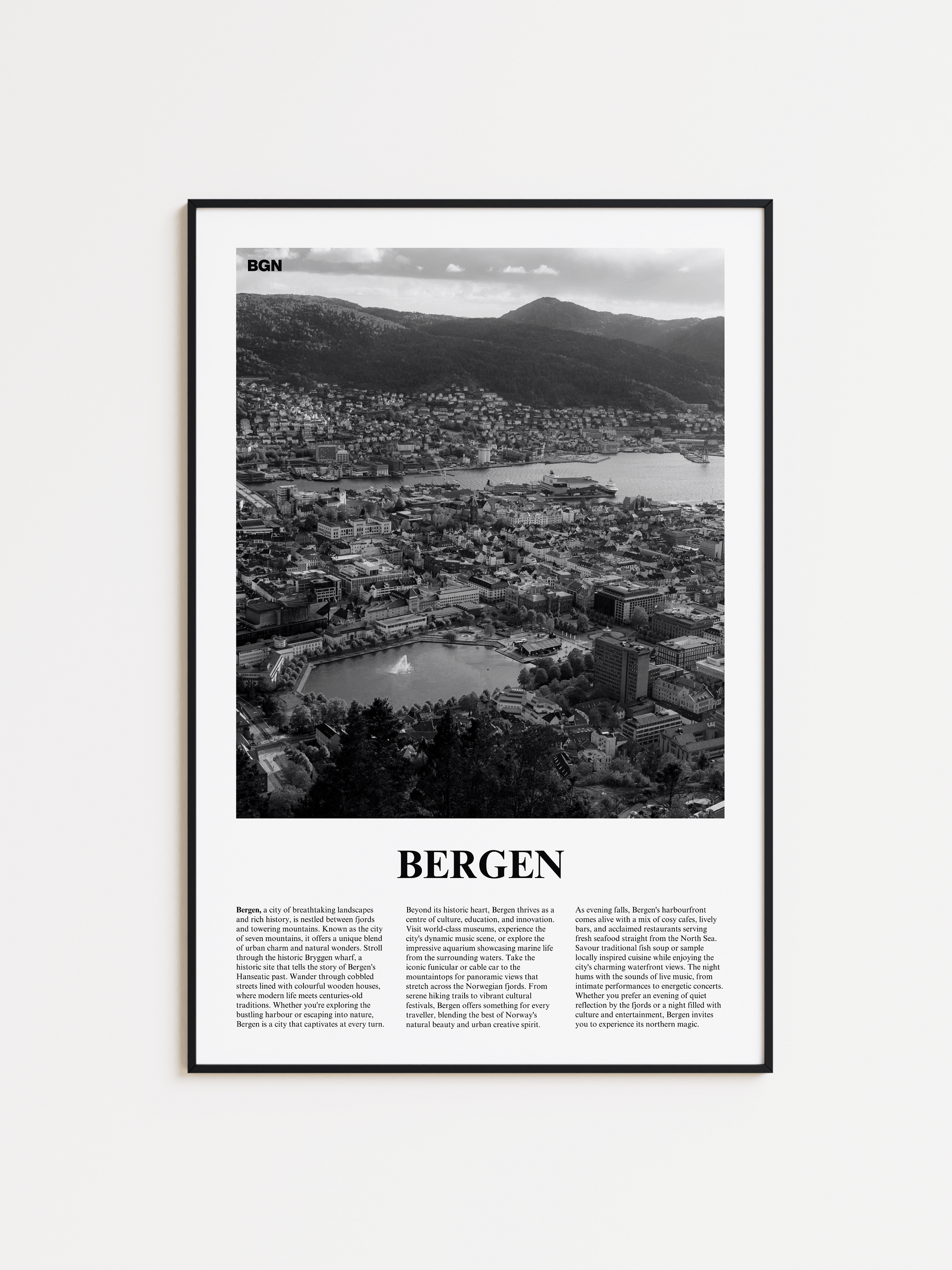 Bergen 02 Newspaper Poster | Framed product image (1)