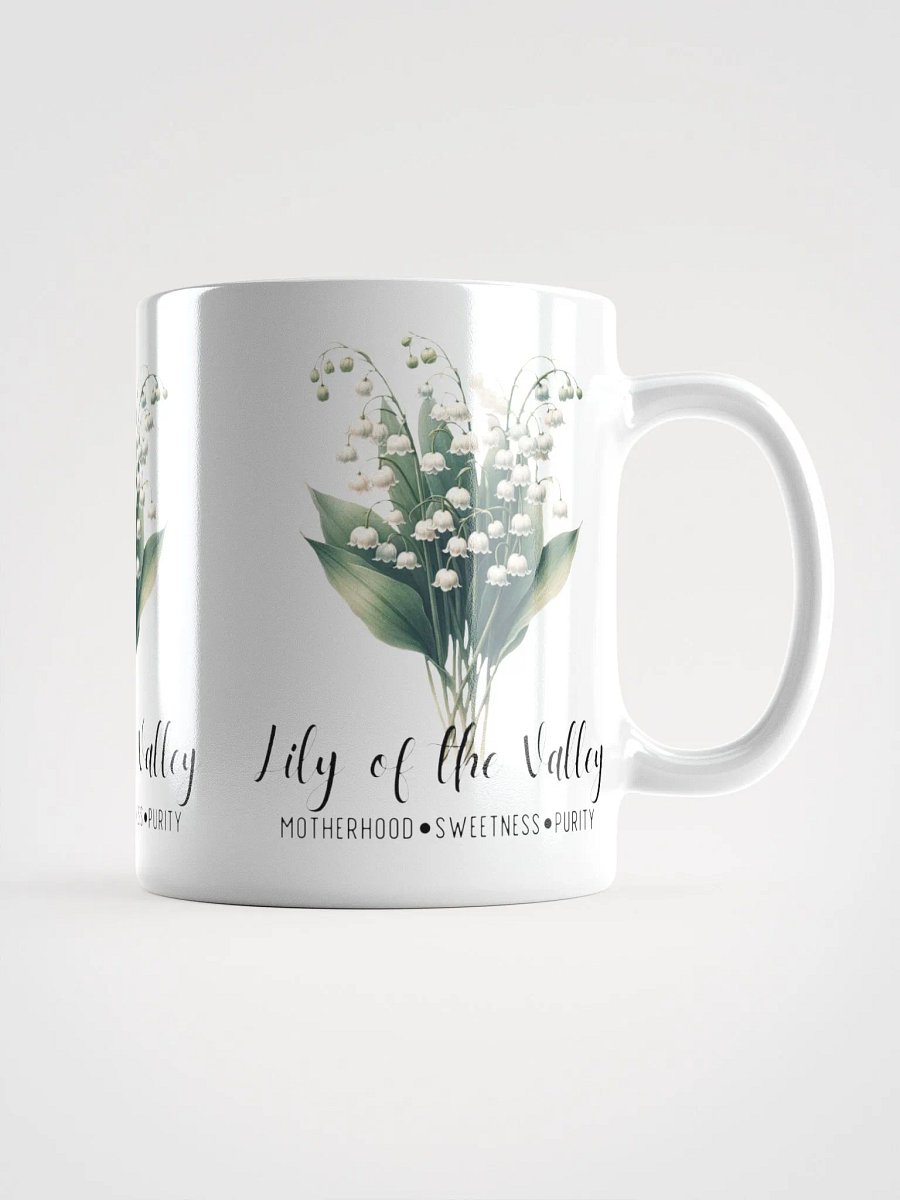 Lily of the Valley Ceramic White Mug: Motherhood, Sweetness, Purity May Birth Month Flower product image (3)