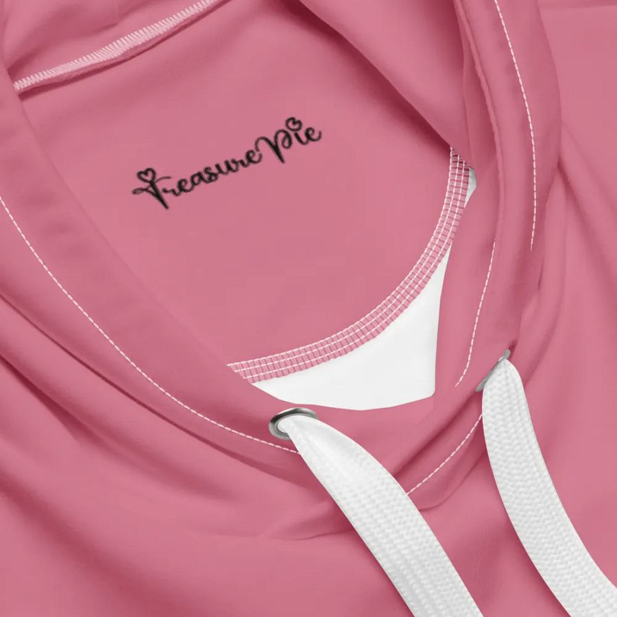 Plain Dusty Pink Light Summer Unisex Recycled Polyester Heavyweight Premium Hoodie by Treasure Pie product image (9)