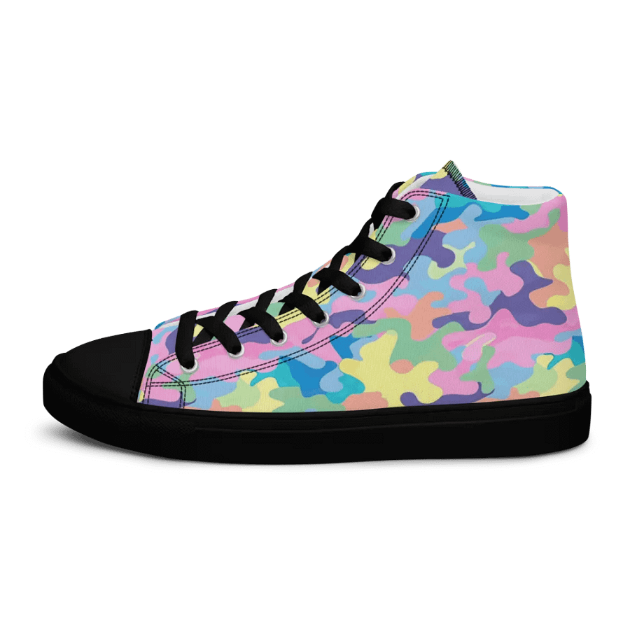 Pastel Camouflage High Top Canvas Shoes product image (7)