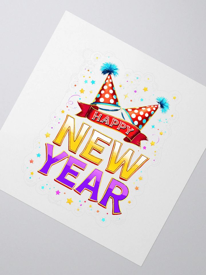 Festive New Year Kiss Cut Stickers product image (2)