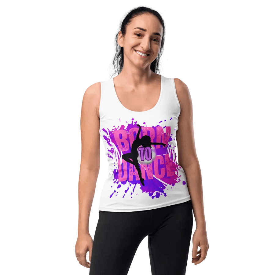 Born to Dance Her Silhouette Huge Print Tank product image (10)
