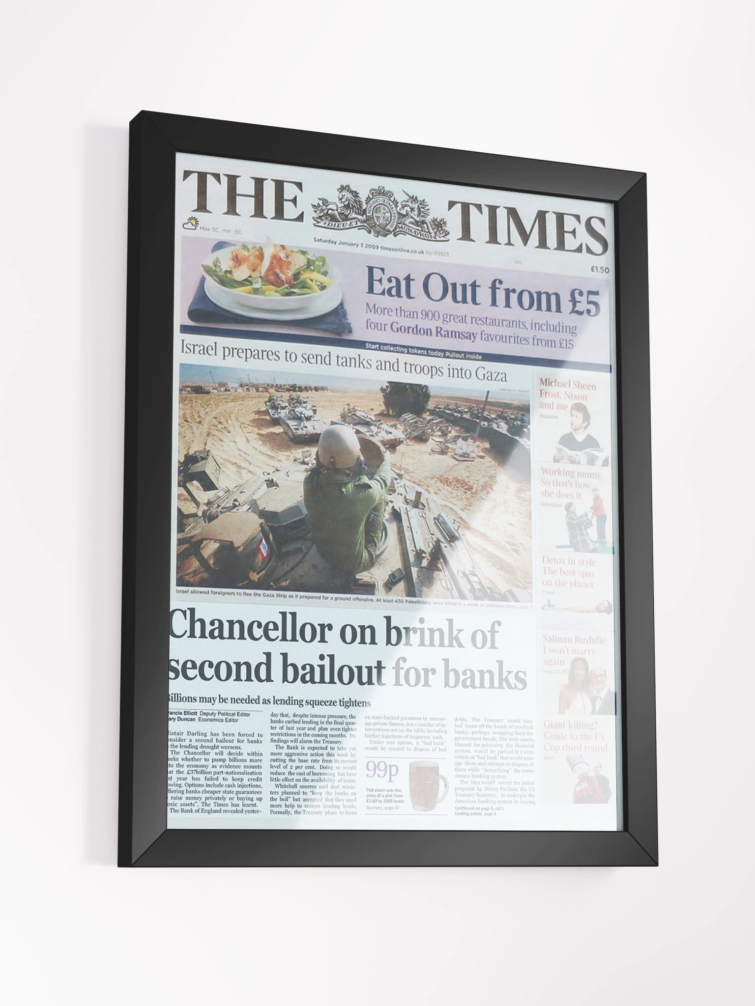 THE TIMES: Chancellor on brink of second bailout for banks product image (3)