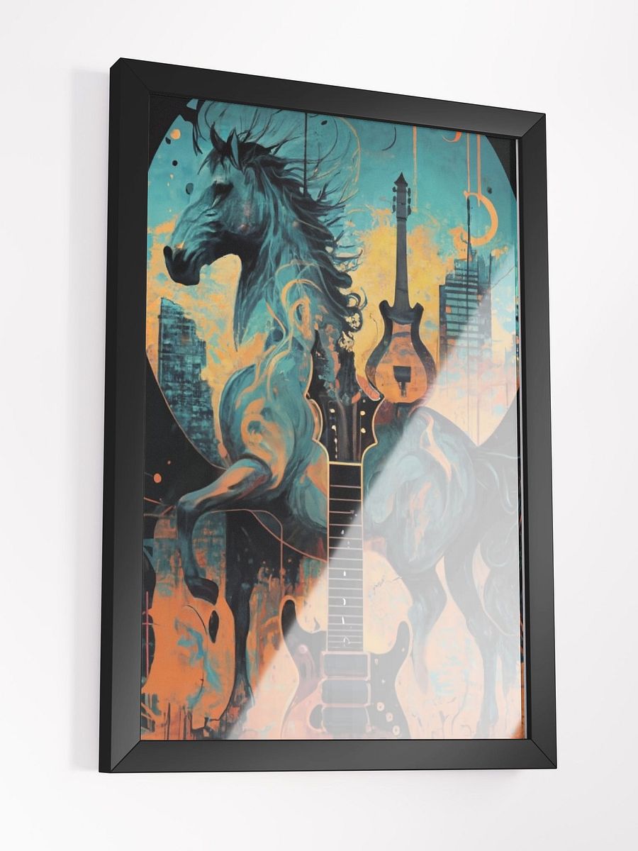 Harmony in Hues: A Horse and Guitar Canvas product image (6)
