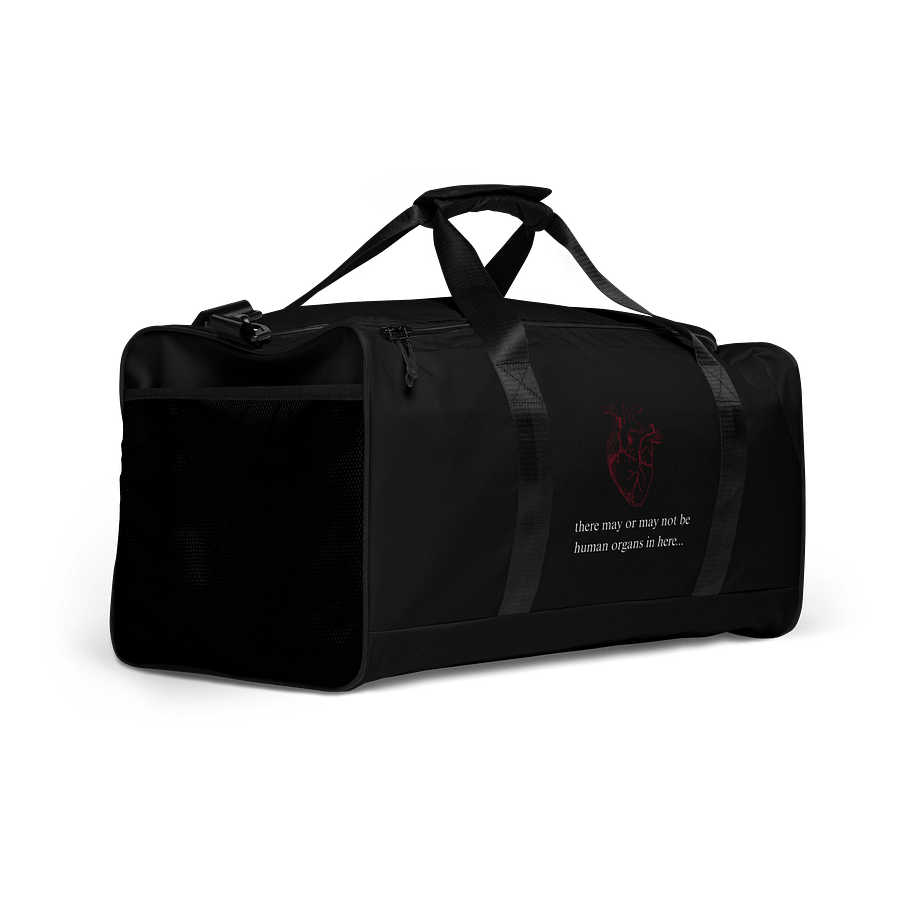 there may or may not be human organs in here... BLACK DUFFLE BAG product image (2)