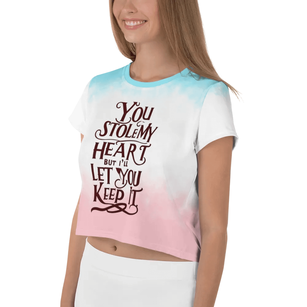 Valentine all over print crop tee product image (3)
