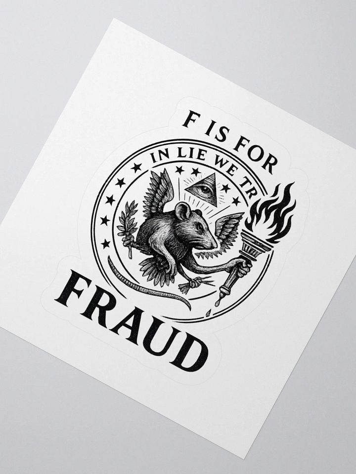 F is for fraud sticker product image (2)