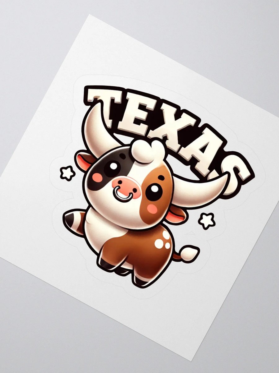 Adorable Texas Sticker with a Longhorn product image (7)
