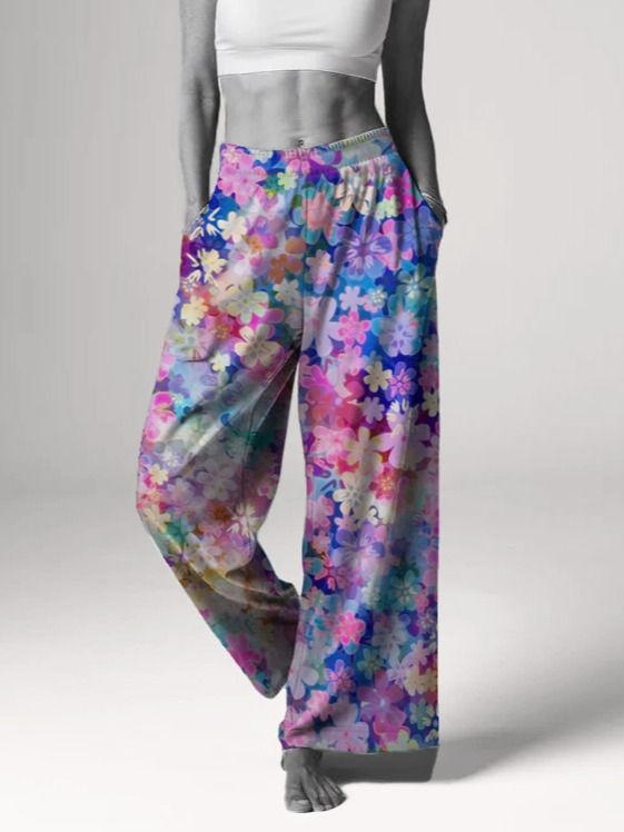 Relax in flowers Unisex Wide-Leg Pants product image (1)