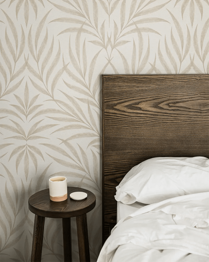 Wallpaper Mockup - Bedside with Oak Headboard product image (1)
