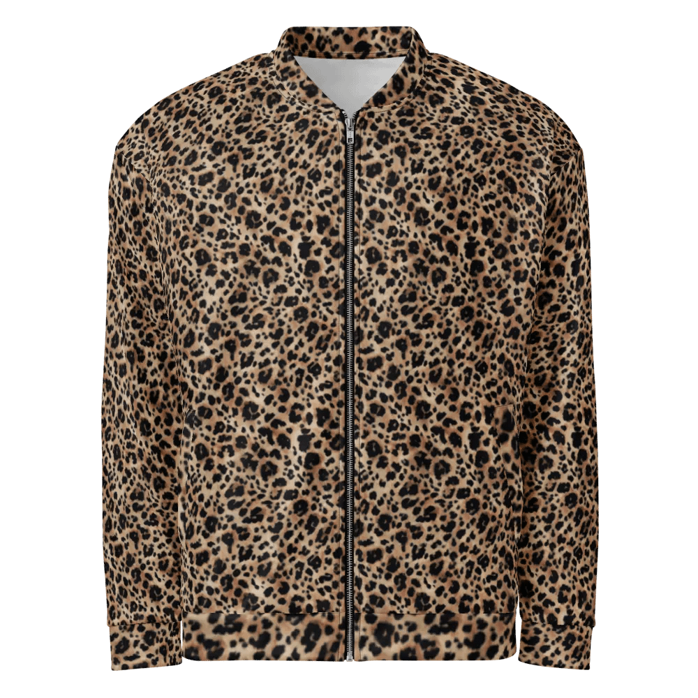 Brouwn Leopard Pattern Bomber Jacket product image (1)