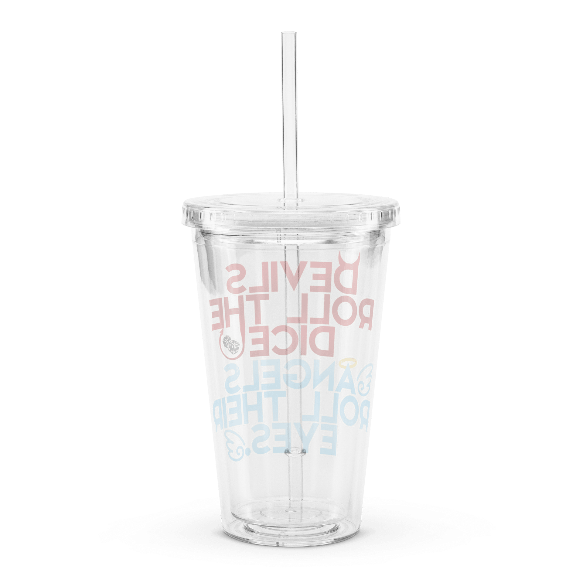 Devils & Angels - Clear Plastic Tumbler product image (2)