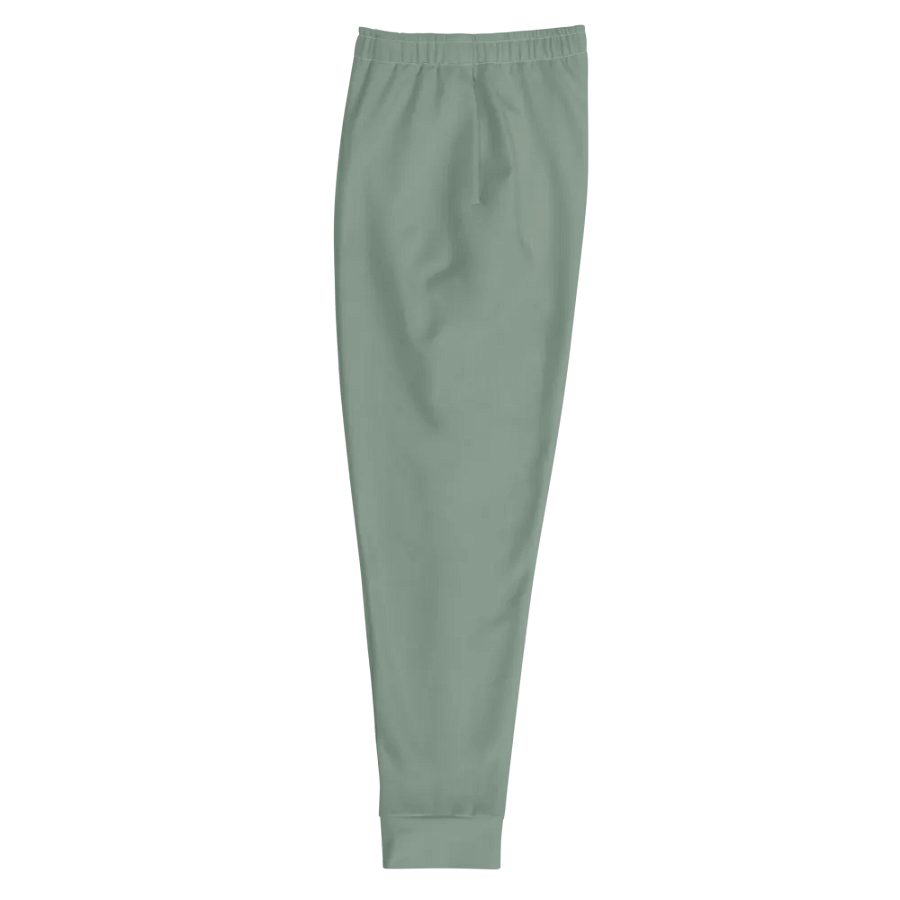 Plain Medium Sage Green Soft Summer Recycled Polyester Premium Men's Joggers by Treasure Pie product image (6)