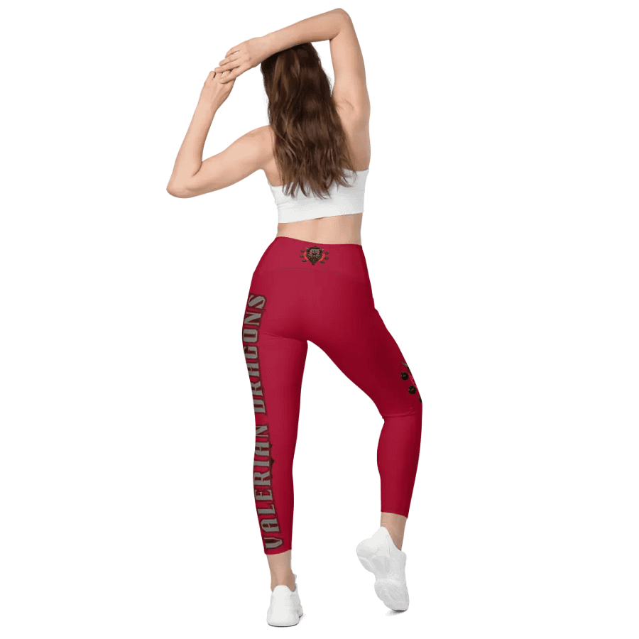 RED demon soul square up women's pocket leggings product image (8)