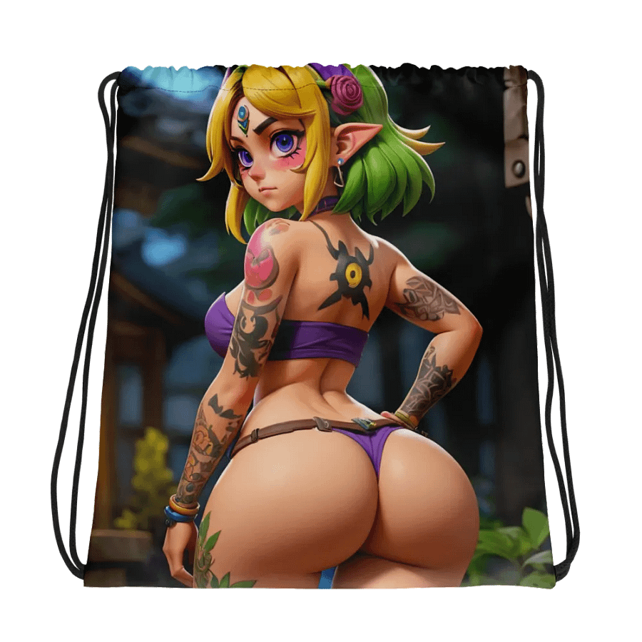Enchanting Garden All-Over Drawstring Bag product image (1)
