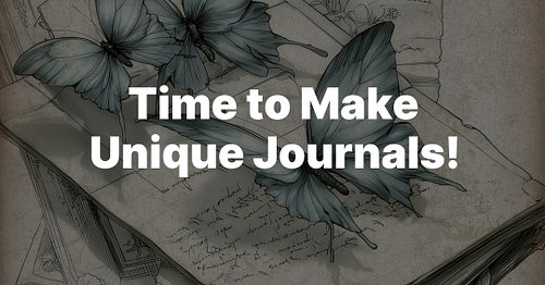 Time to Make Unique Journals!

Get ready for Christmas! Create handmade, customized journals. Keep for yourself or gift them!...