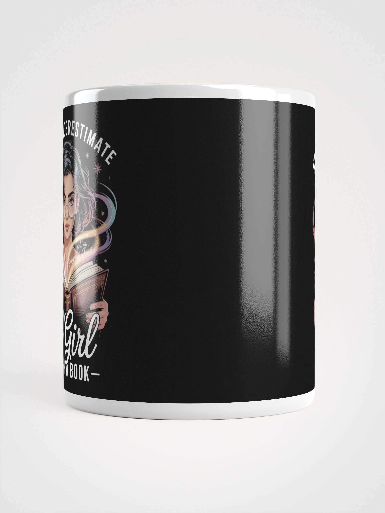 Never Underestimate a Girl with a Book – Empowering Book Lover Mug product image (5)