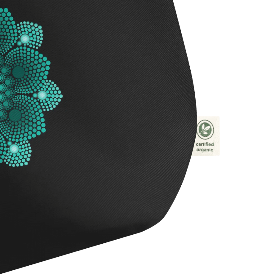 Turquoise Dot Mandala Organic Cotton Tote Bag product image (6)