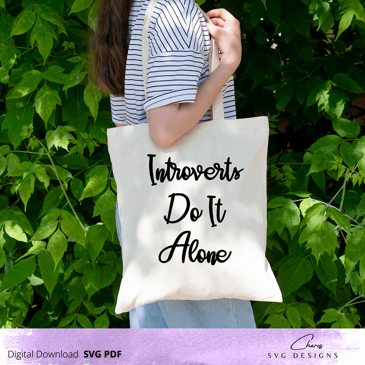 Introverts Do It Alone - SVG product image (2)