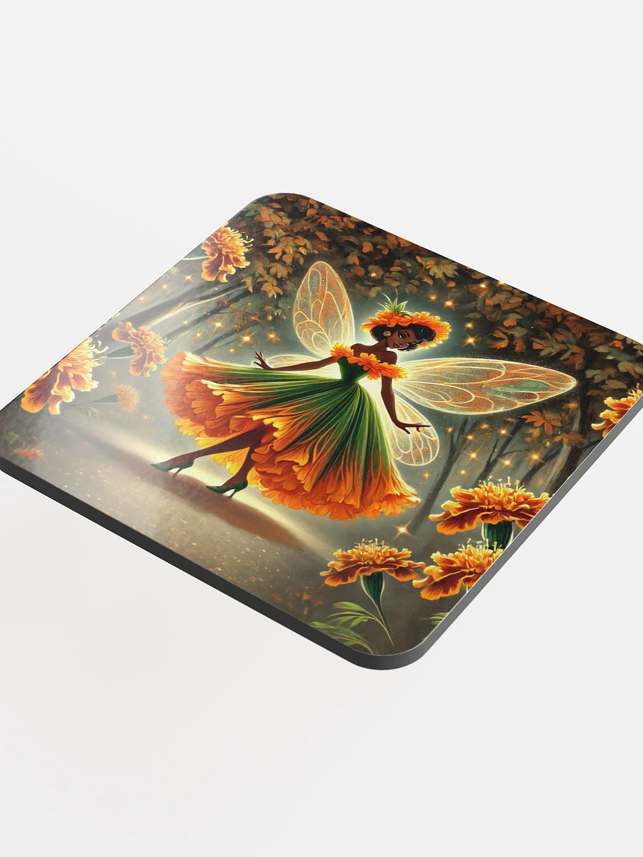 Enchanted Marigold Fairy Cork Coaster product image (4)