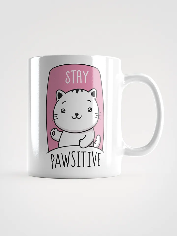 Stay Pawsitive – Whiskered Joy Mug product image (1)