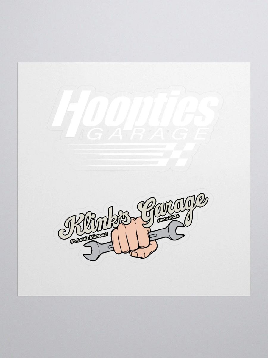 Hoopties & Klink's Garage Window decals product image (1)