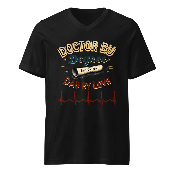 Doctor by Degree, Dad by Love V-Neck T-Shirt product image (1)