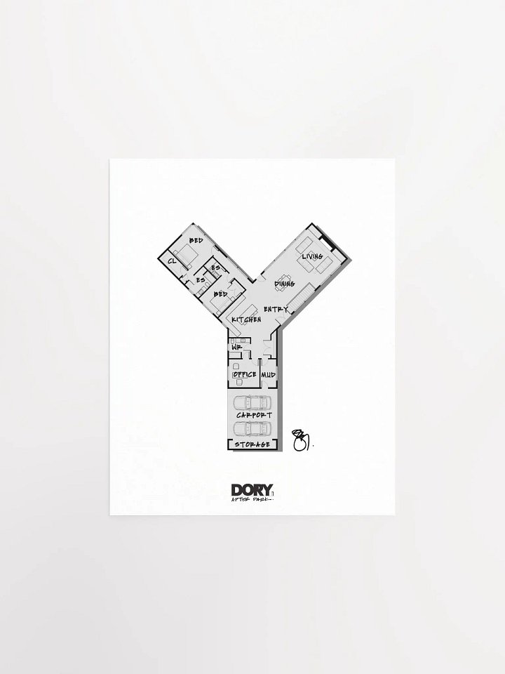 Alphabet Floor Plan Poster - Y product image (1)