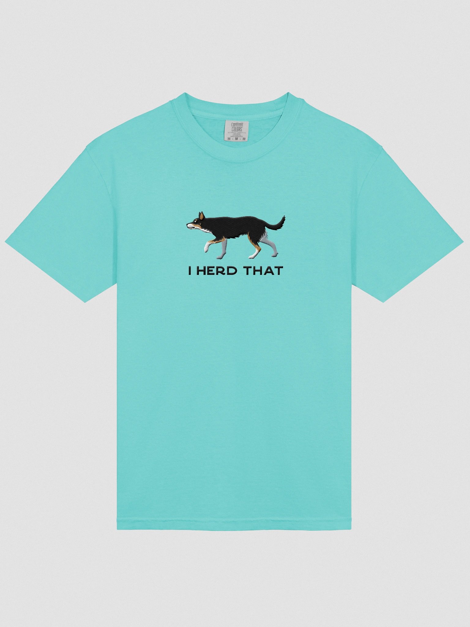 I Herd That T-Shirt(Embroidered) of an Australian Kelpie(Black Tricolor) product image (6)