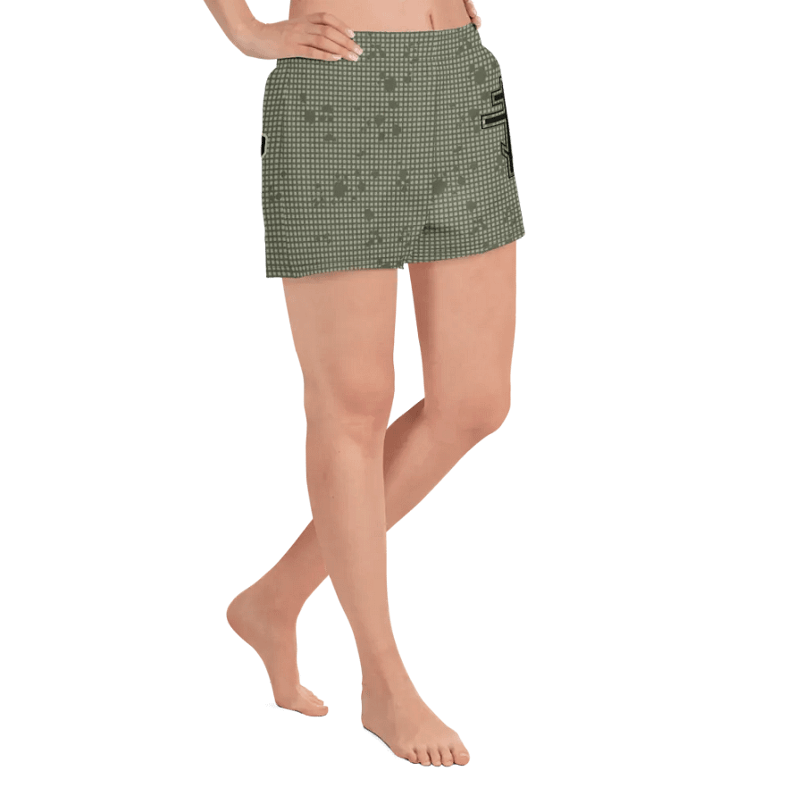 Faithful Camo: Proverb 3:25 Motion Women's Athletic Shorts - Desert Night Camo product image (10)