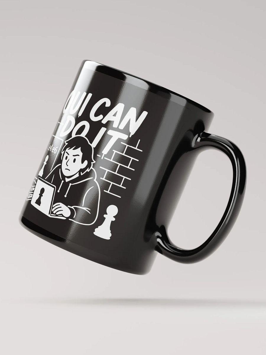 Oui Can Do It - Black Glossy Mug product image (4)
