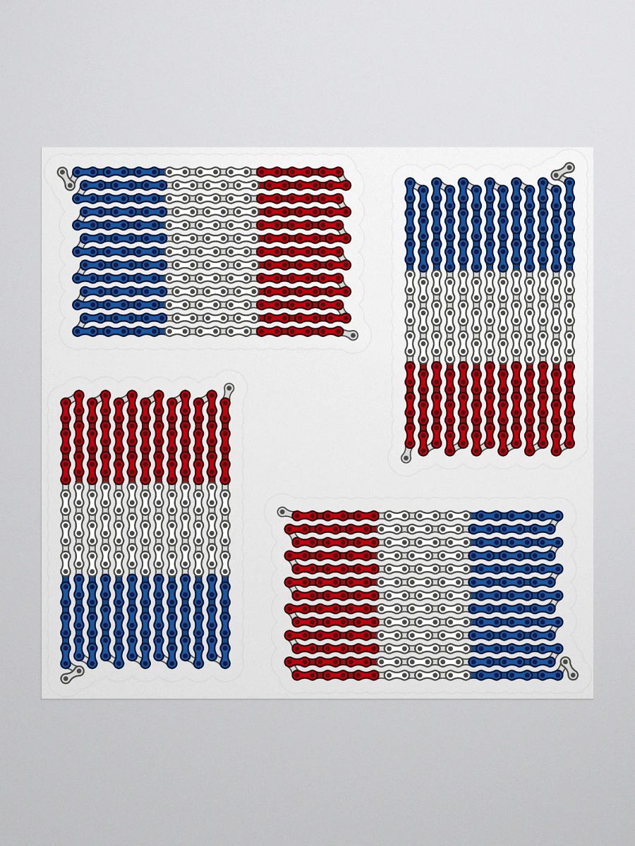 France Bike Chain Flag Sticker 4 Pack product image (1)