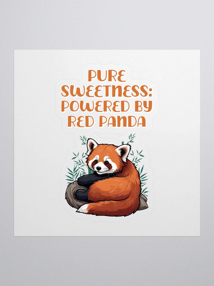 Pure Sweetness: Powered By Red Panda - Cute Animal Design Sticker product image (1)
