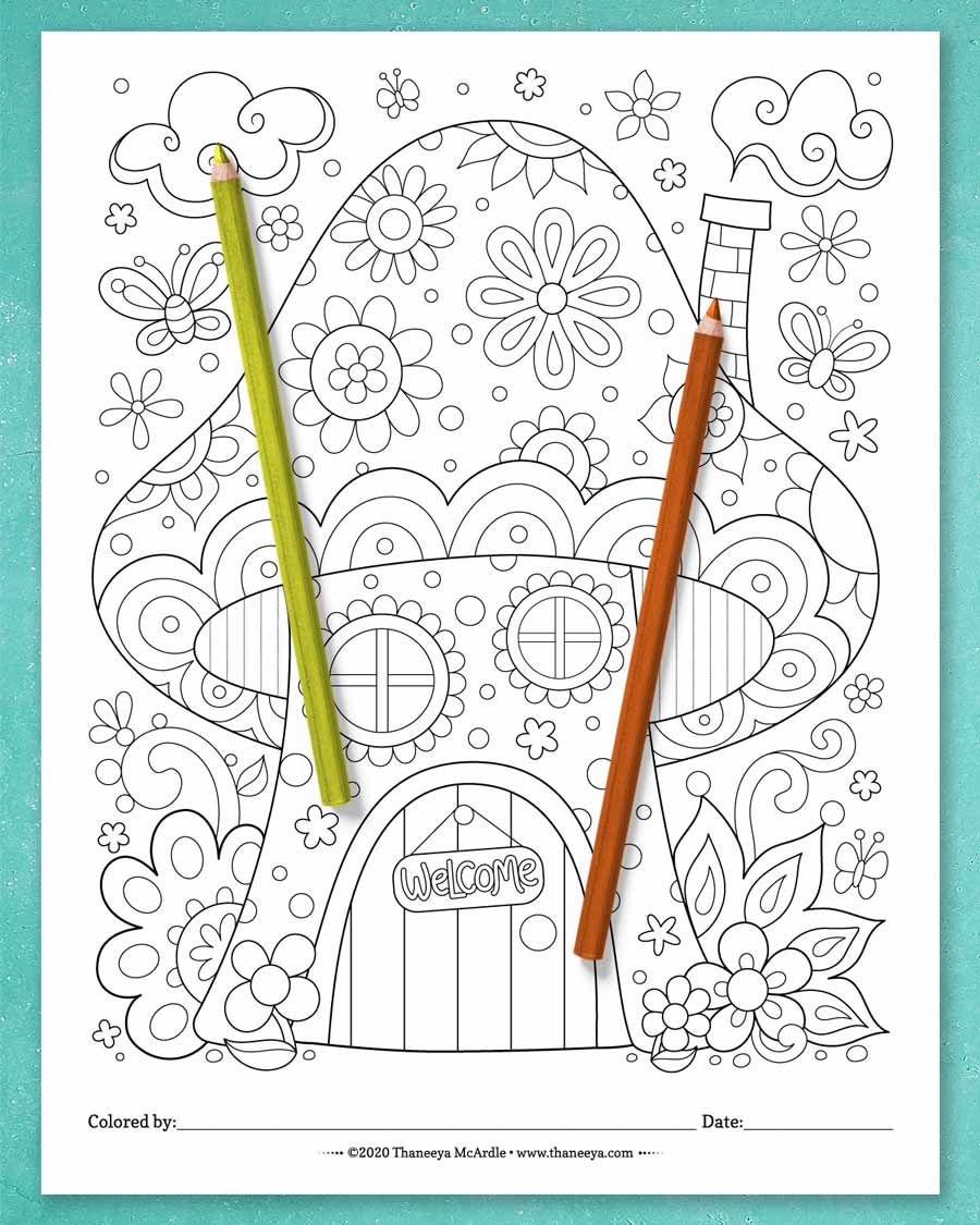 Whimsical Worlds Coloring Pages product image (11)