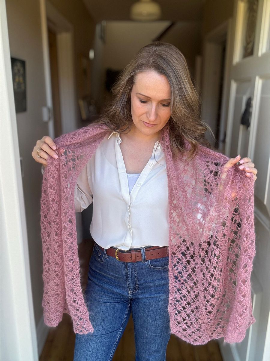 Foxtrot Lace Mohair Crochet Shawl Pattern PDF product image (6)