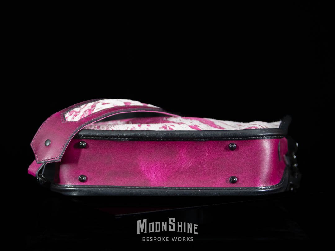 Pink Acid Wash Hair-On Cowhide Shoulder Tote Bag product image (5)