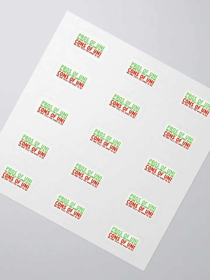 PROS & CONS Sticker (SMALL Sheet) product image (2)