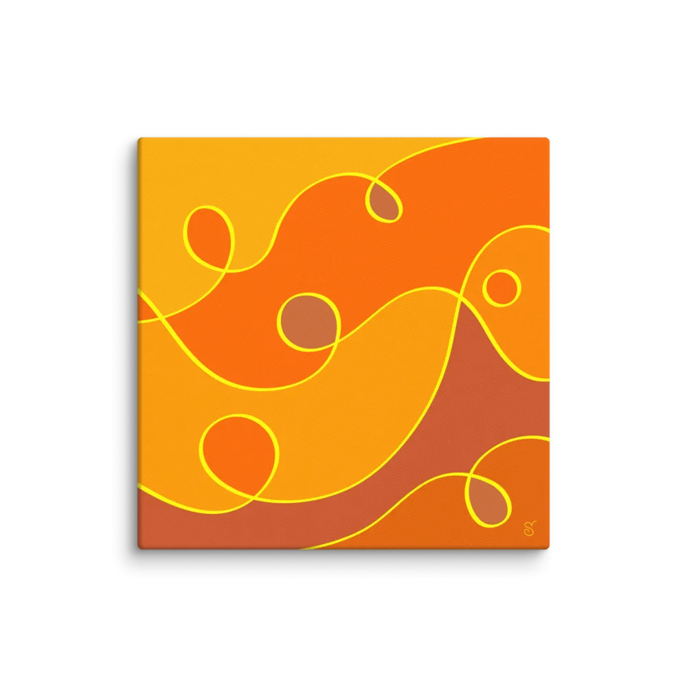 Sunset Swirls Canvas Art - Abstract Composition No. 7 product image (1)