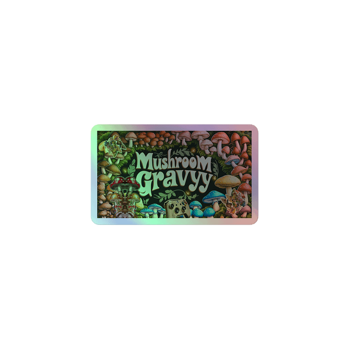 Whimsical Mushroom Gravyy Holographic Sticker Sheet product image (1)
